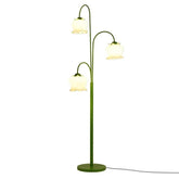 Three-Head Lantern Flower Green Floor Lamp - Clowas